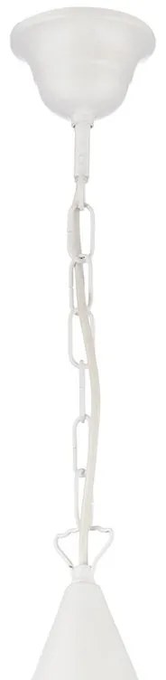 Lampadario Country charm Lampadario MILVIA in Metallo con 5 - E14 bianco paralume bianco 5x E14 Ø60cm