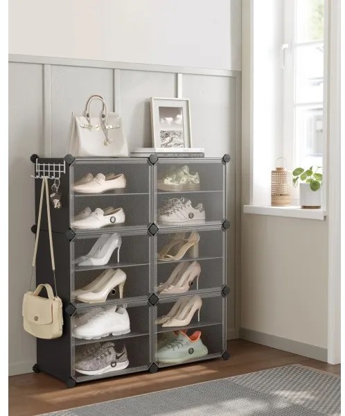 Scaffale modulare con scomparti BOXIFY, nero