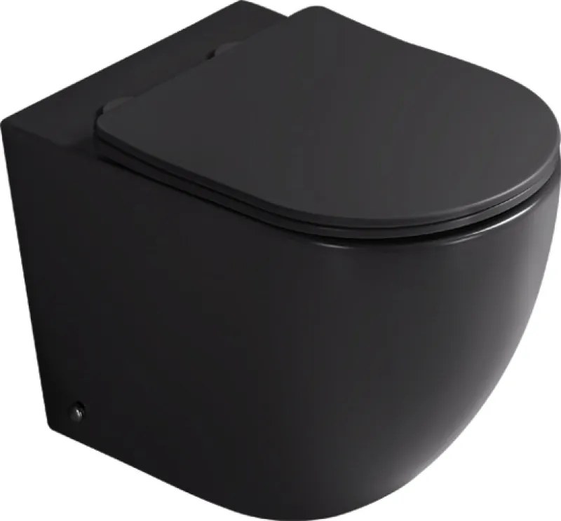 Mexen Lena wc sospeso Rimless Tornado con sedile a chiusura rallentata slim, duroplast, nero opaco - 3222T4085