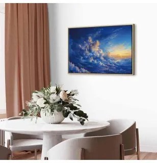 Quadro - When the Sky Becomes a Canvas: Artistic Creation of Nature in the Clouds In cornice di legno naturale 60x40