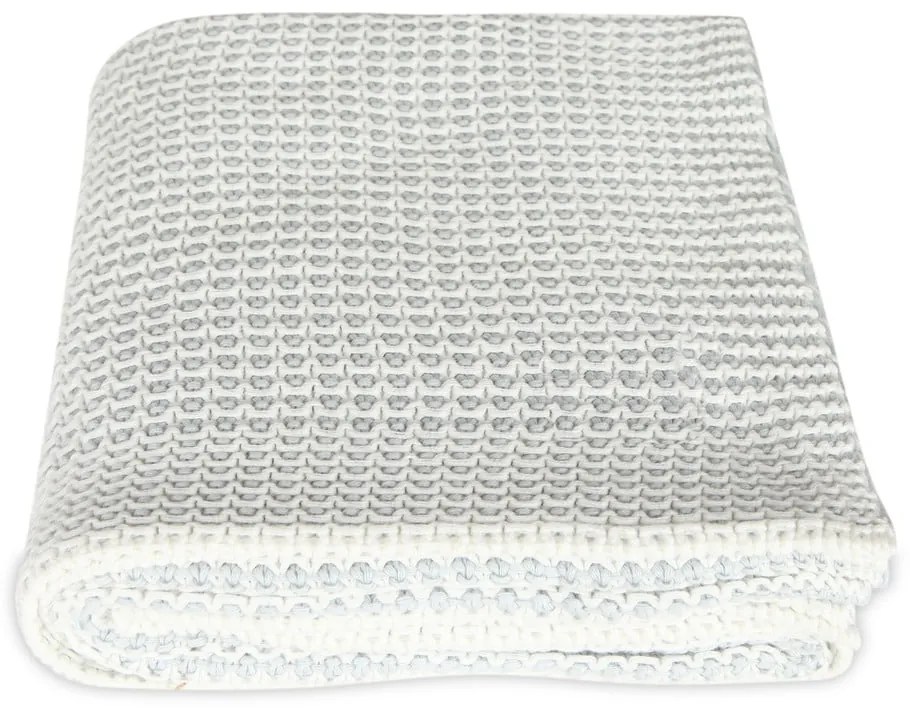 Coperta per neonati in cotone grigio chiaro Lucky 90 x 90 cm - Homemania Decor