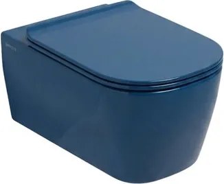 Vaso WC sospeso OLYMPIA CERAMICA tuttoevo, sedile incluso P 53 x L 36 x H 53 cm blu