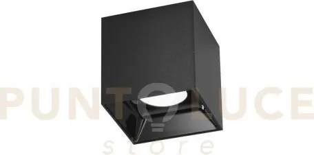 Plafoniera led mig nera in acrilico e alluminio 20w 2000lm 3000k an...