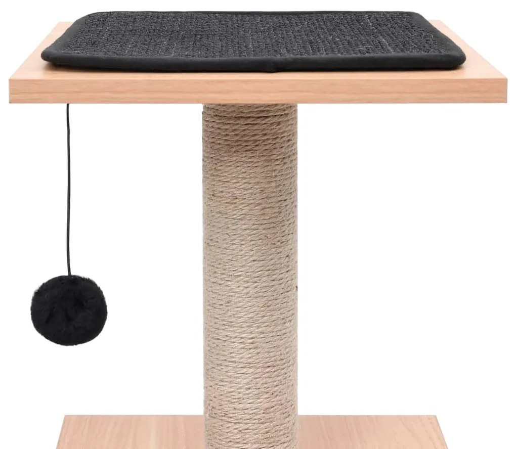 Albero per gatti con tappeto tiragraffi in sisal 62 cm