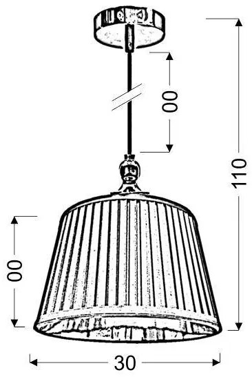 Lampadario a sospensione con filo AMORE 1xE27/60W/230V nero