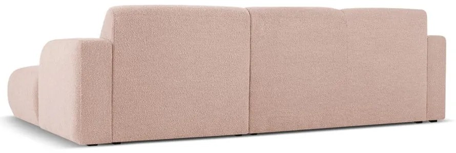 Divano angolare rosa in tessuto bouclé (angolo destro) Molino - Micadoni Home