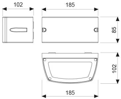 Blues Mini Bidirezionale Led Con Due Vetri 2X8W 2X760Lm 3000K