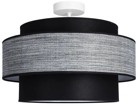 Lampadario a plafone GRACE 1xE27/60W/230V diametro 40 cm nero/grigio