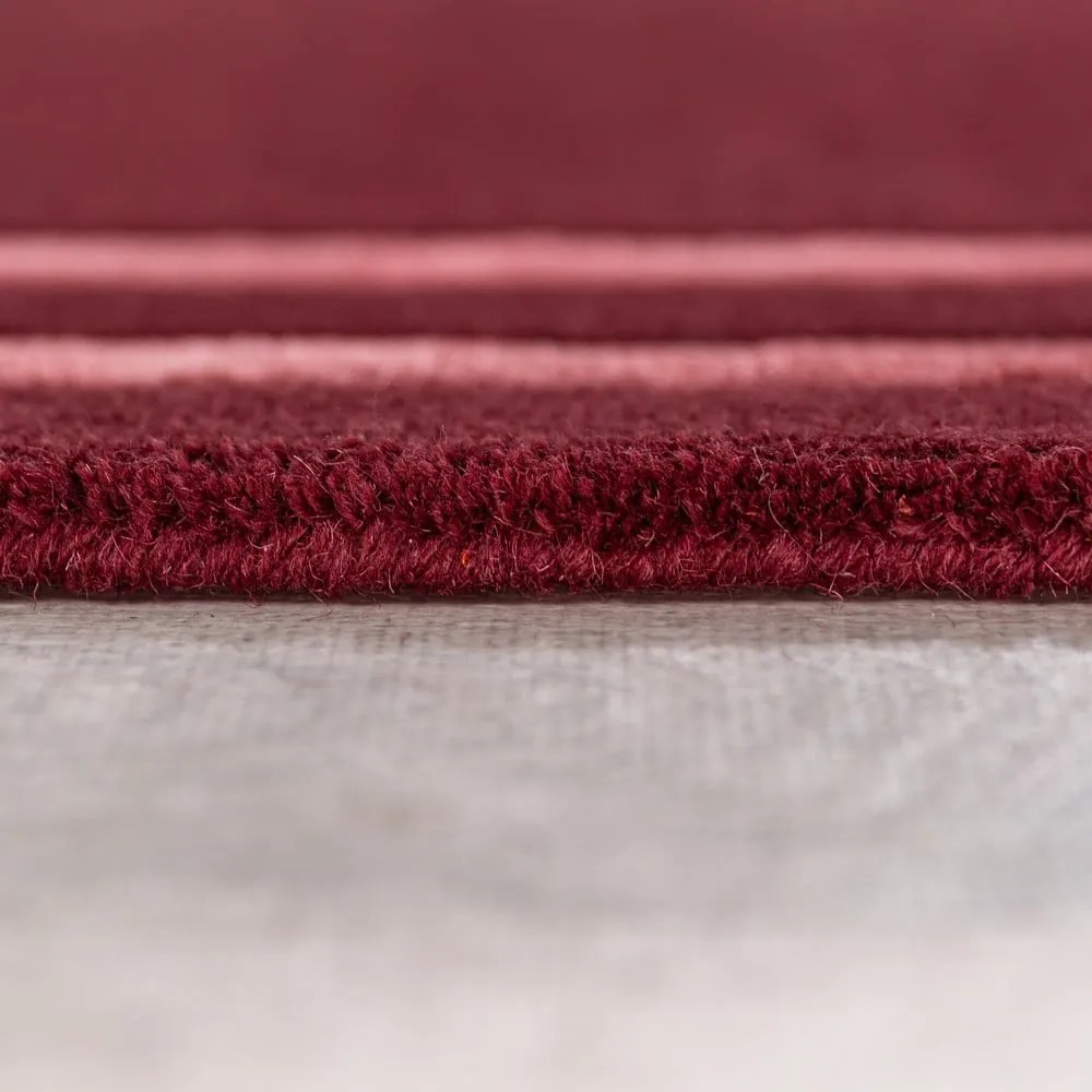Tappeto burgundy in lana tessuto a mano 160x230 cm Gatsby – Flair Rugs