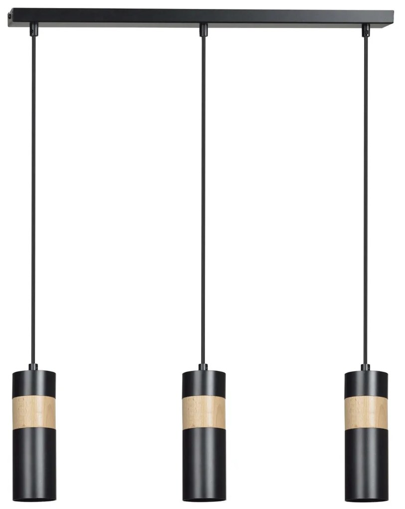 Lampadario a sospensione AKARI 3 BLACK