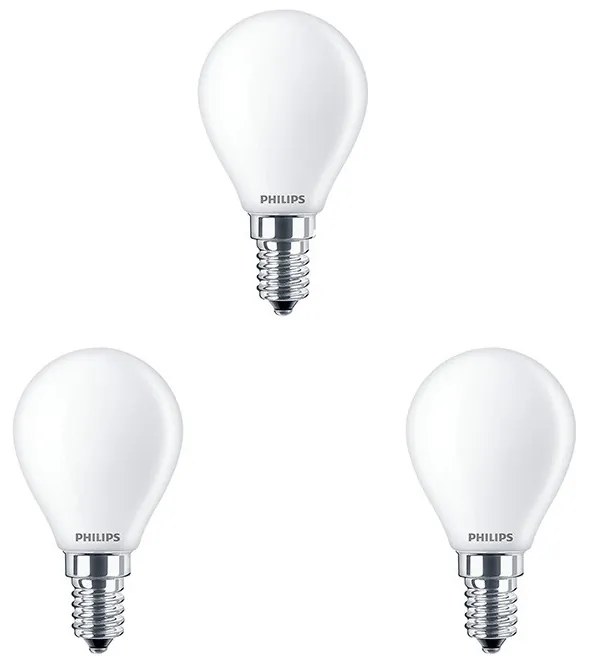 PhilipsPhilips - 3-pack Lampadina LED 4,3W Vetro Corona (470lm) E14