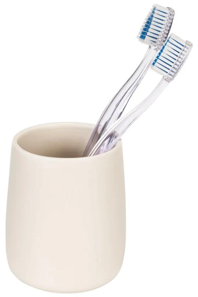 Tazza in ceramica color crema per spazzolini da denti Margo - Allstar