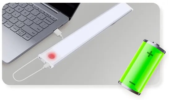 Aigostar - LED luce ricaricabile con sensore 1,5W 5V 4000K per mobili