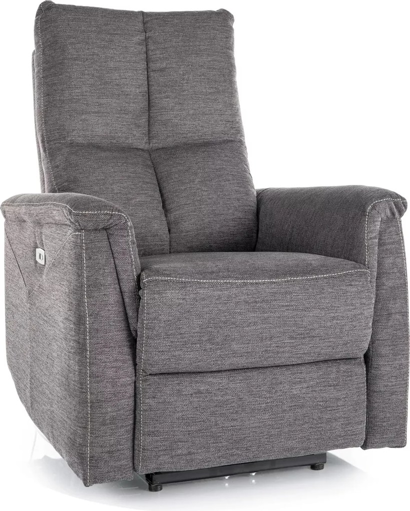 Poltrona reclinabile Neptun Brego elettrica – grigio