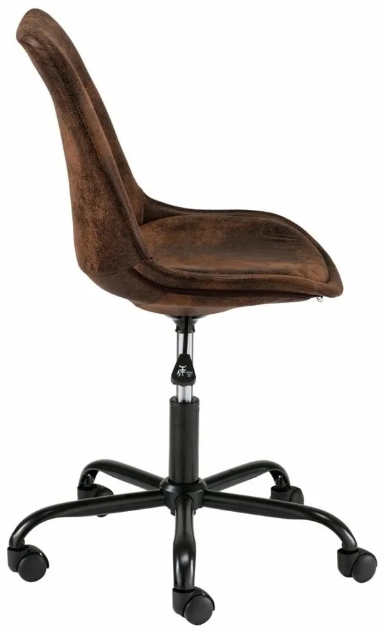 Sedia da ufficio marrone su ruote Dennis - Støraa