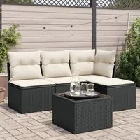 Set Divani da Giardino 5 pz con Cuscini in Polyrattan Nerocod mxl 87957