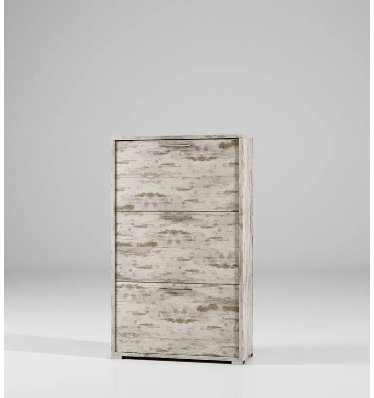 Scarpiera doppia profondità L 67 x H 147 x P 28 cm 18 paia, beige