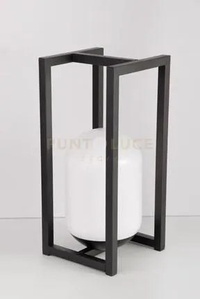 Lampada ricaricabile led climax nera 2w 140lm 4000k ip54 16x16x35,4cm