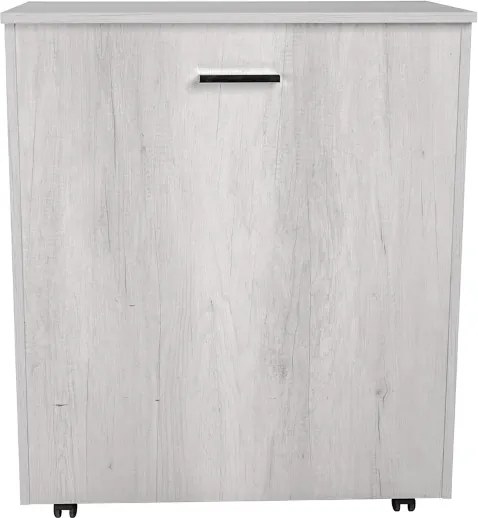 Letto a scomparsa estraibile salvaspazio con materasso 80x180 Quercia Bianco