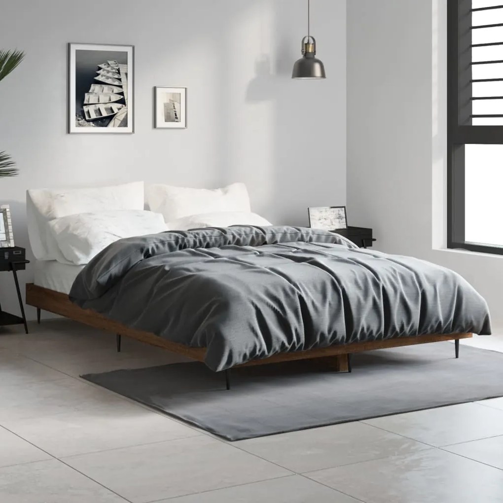 Giroletto Senza Materasso Rovere Marrone 120x190 Cm Truciolato /