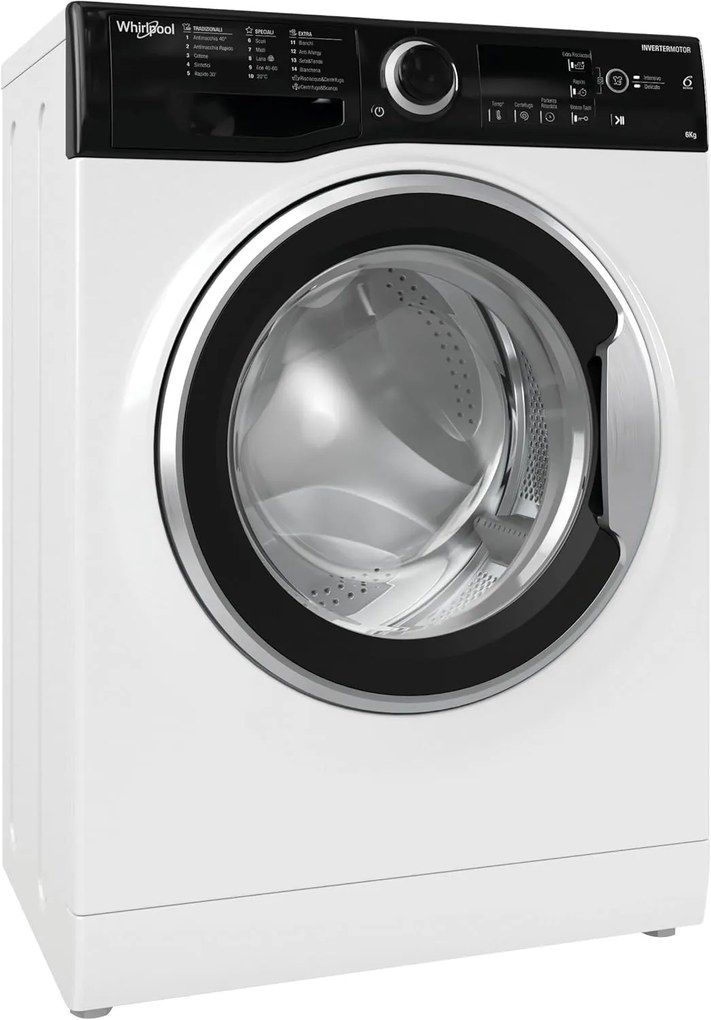Whirlpool Lavatrice Slim 6kg - Inverter, 6° SENSO, 1200 Giri, Profonda 42,5 cm