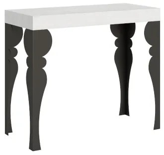 Consolle 90x40 cm allungabile a 196 cm PAXON SMALL Bianco Frassino