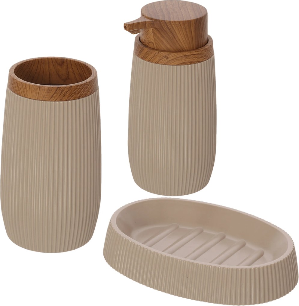 Set 3 Accessori D'Appoggio Feridras "London" Tortora