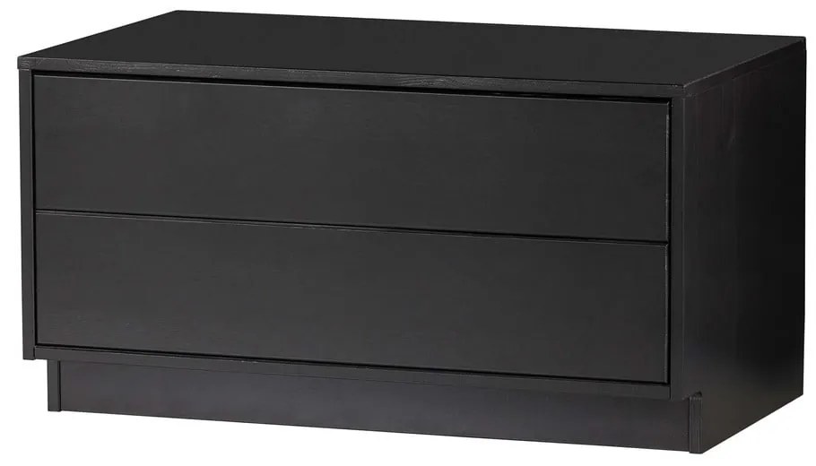 Tavolo TV modulare nero in legno di pino 75x40 cm Finca - WOOOD