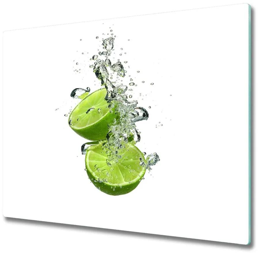 Tagliere in vetro Lime sott'acqua 60x52 cm