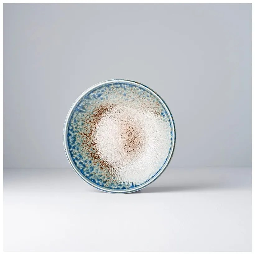 Piatto in ceramica beige-blu Earth &amp; Sky, ø 20 cm Earth &amp; Sky - MIJ