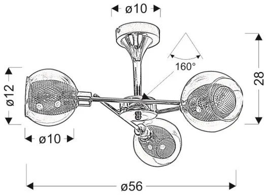 Lampadario a sospensione OZZO 3xE14/40W/230V