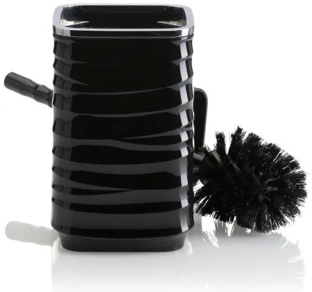 Set da bagno WAVE 5 pz nero/cromo