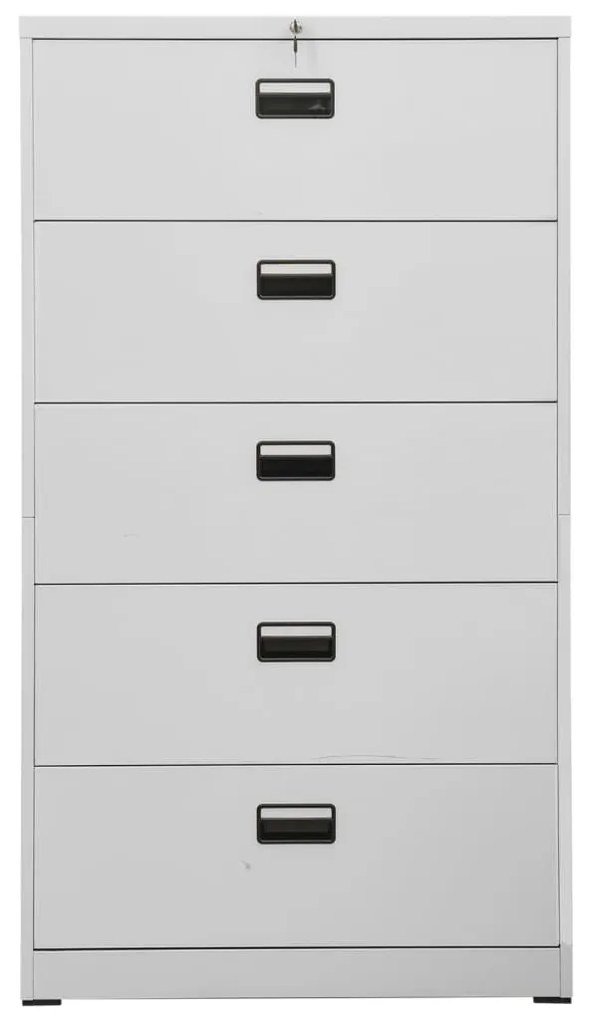 Armadio classificatore grigio chiaro 90x46x164 cm in acciaio