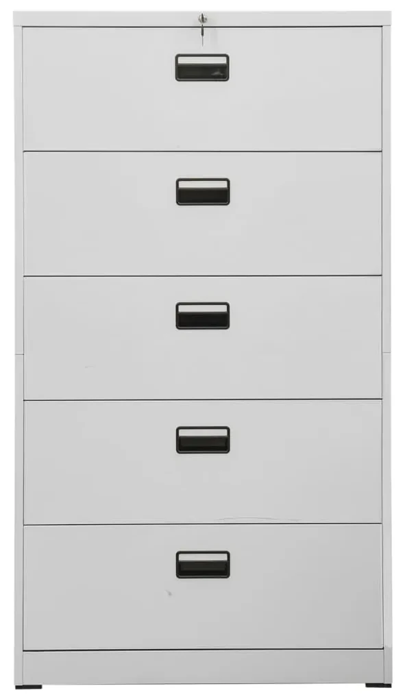 Armadio classificatore grigio chiaro 90x46x164 cm in acciaio