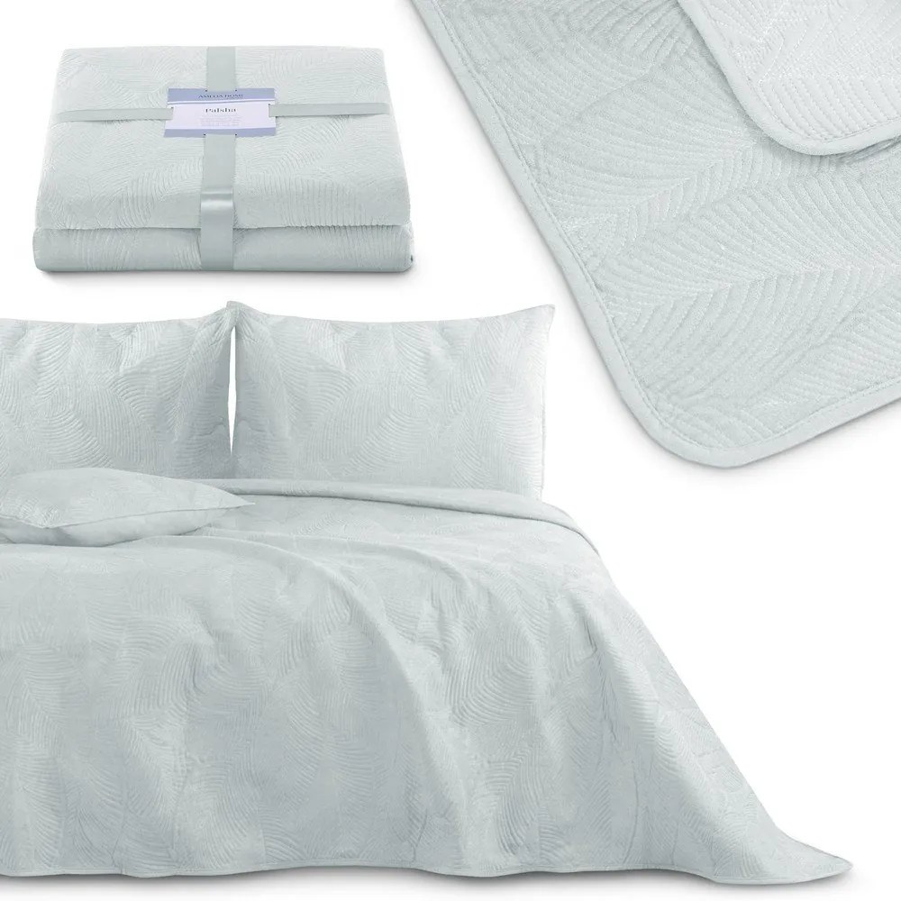 Copriletto grigio chiaro 200x220 cm Palsha – Restilo