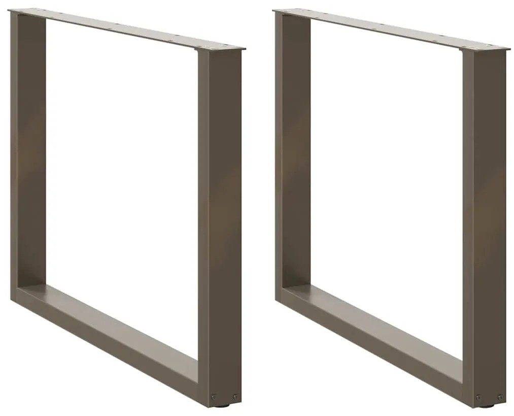 Gambe Tavolo Pranzo A U 2 Pz 100x(72-73) Cm Acciaio /