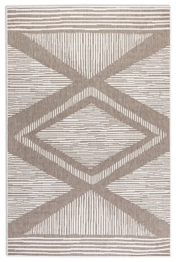 Tappeto da esterno marrone crema 80x150 cm Gemini - Elle Decoration