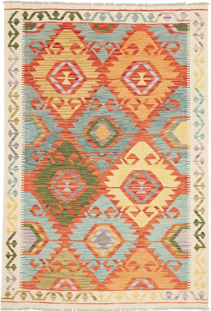 Kilim Tappeto 190x130 (Pakistan) Tessuto A Mano