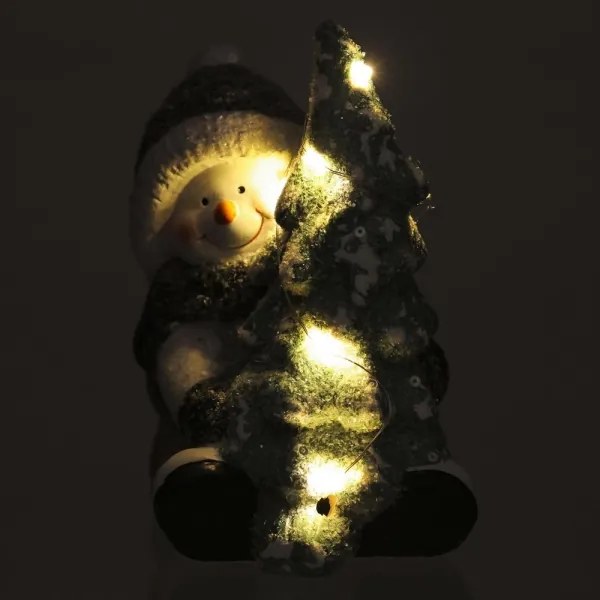 Retlux - Decorazione natalizia LED LED/2xLR44/bianco caldo pupazzo di neve con albero