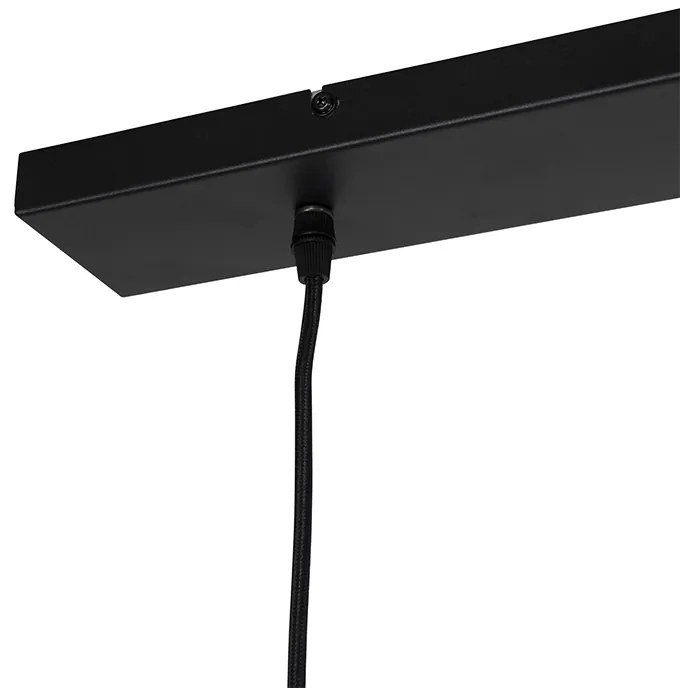 Lampada a sospensione industriale nera con oro 2 luci - Magnax