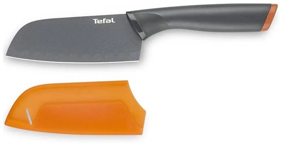 Tefal - Coltello santoku in acciaio inox FRESH KITCHEN 12 cm grigio/arancio