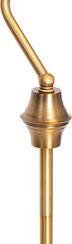 Lampada da terra Smart Banker bronzo con vetro verde incl. WiFi A60