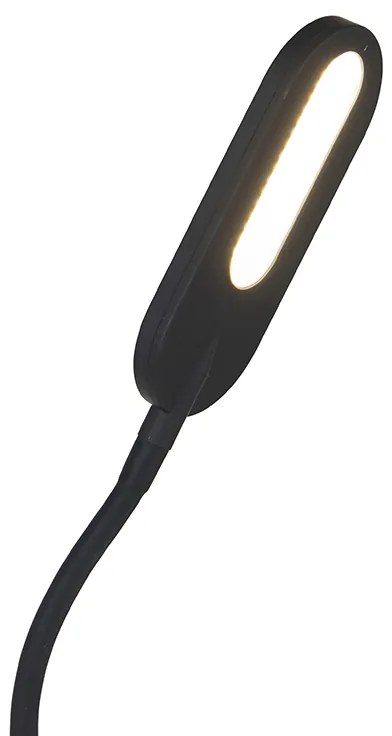 Lampada da terra nera con LED dimmerabile a 5 livelli in Kelvin - Botot