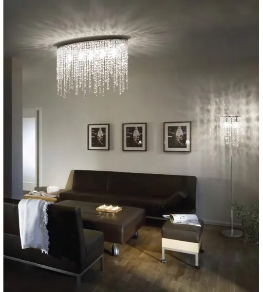 Ideal Lux - Plafoniera in cristallo RAIN 3xE14/40W/230V cromo lucido