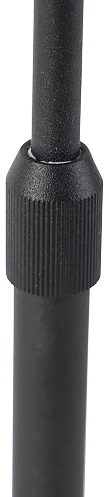 Lampada da tavolo nera regolabile con paralume marrone chiaro 35 cm - Parte