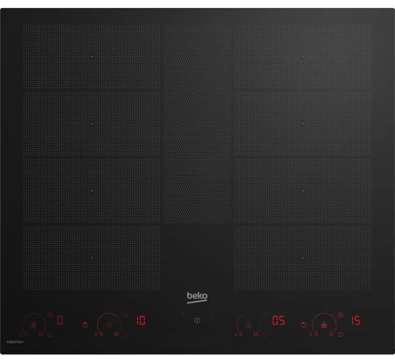 Beko HII68811NT Piano Cottura Induzione 8 Fuochi 60 cm Piano Vetro Nero