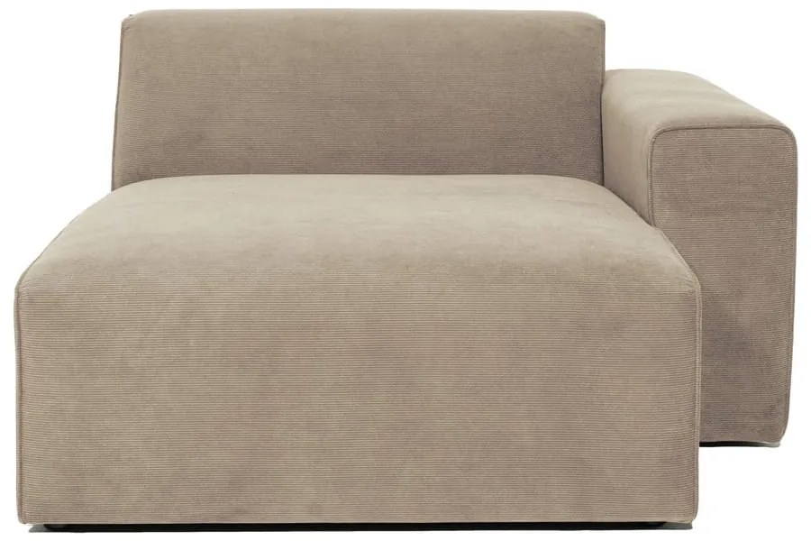 Modulo divano in velluto a coste beige (angolo destro) Sting - Scandic