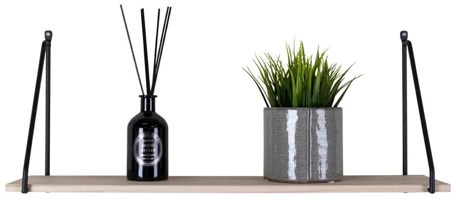 Scaffale in legno massiccio nero pavlovnia Arnhem - House Nordic