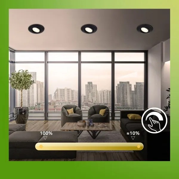 Briloner 7587035-SET 3x LED plafoniera da incasso per bagno KLIRA LED/4,9W/230V IP23 nera