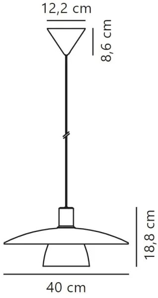 Nordlux - Lampadario a sospensione con filo VERONA 1xE27/40W/230V